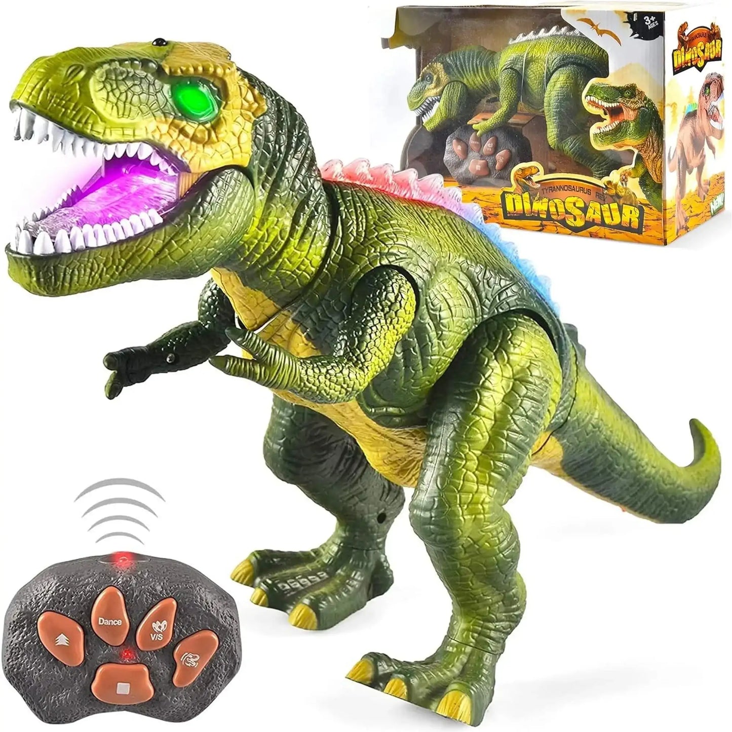 Joyfy Remote Control Walking Dinosaur T Rex Toy With Light
