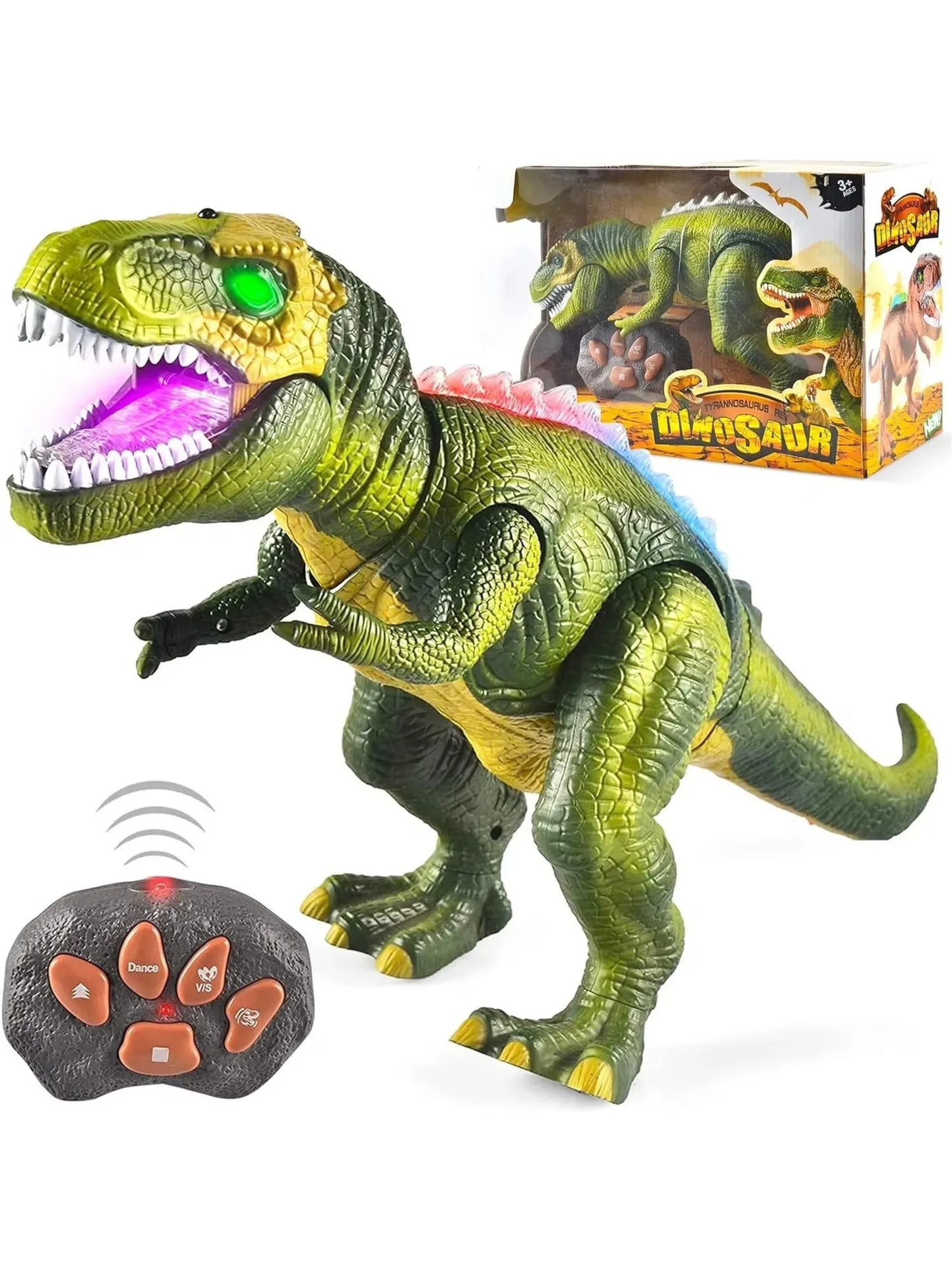 Joyfy Remote Control Walking Dinosaur T Rex Toy With Light