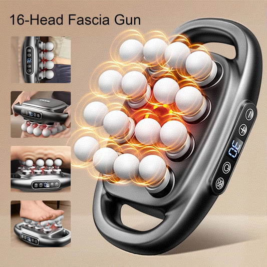Foreverlily Sixteen Head Fascia Gun High Frequency Body Massage Massager
