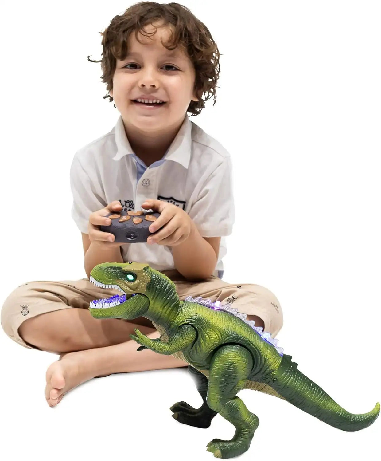 Joyfy Remote Control Walking Dinosaur T Rex Toy With Light